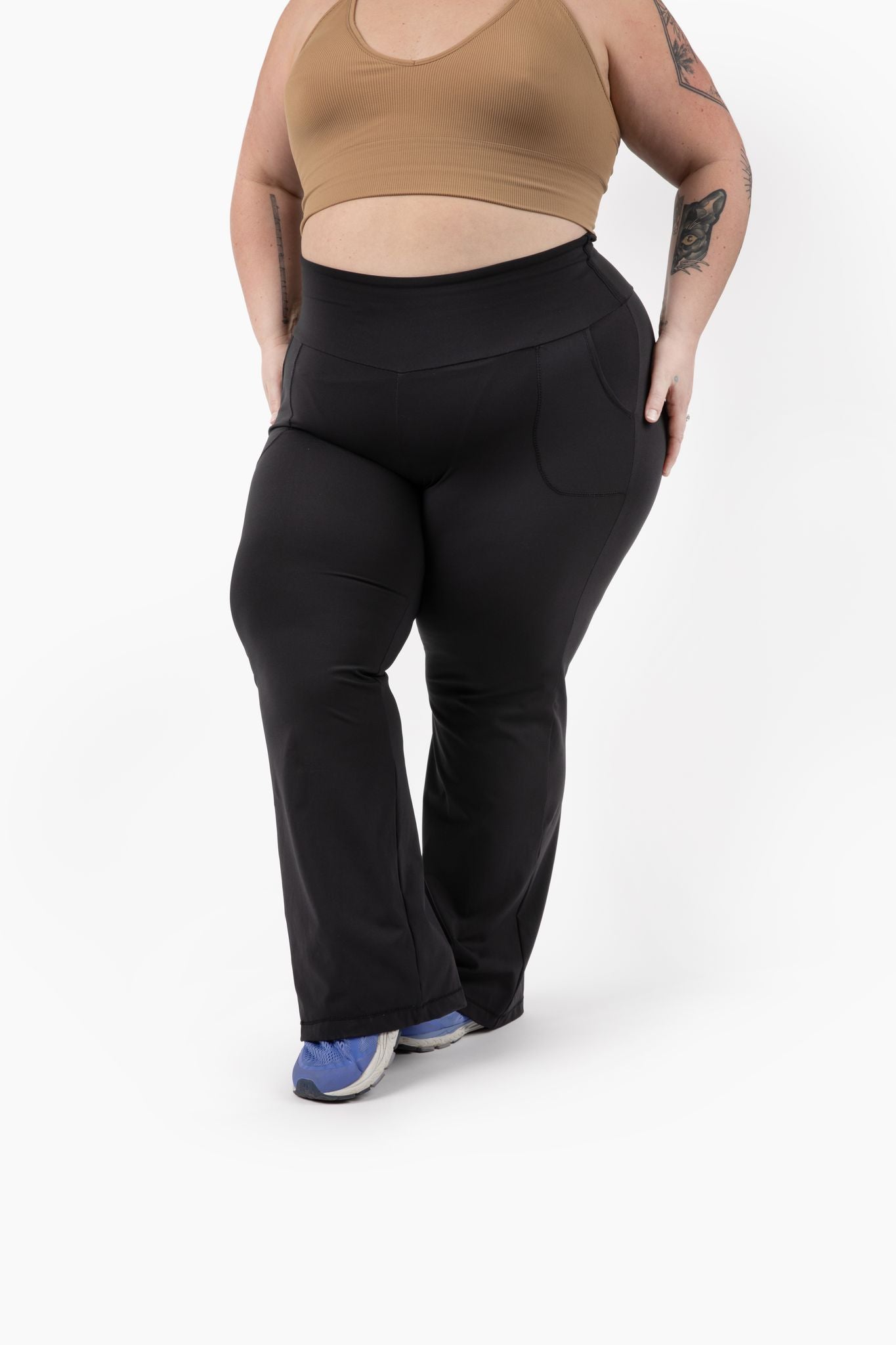 High Rise Black Yoga Flare Legging