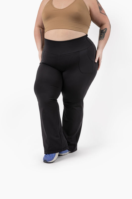 High Rise Black Yoga Flare Legging
