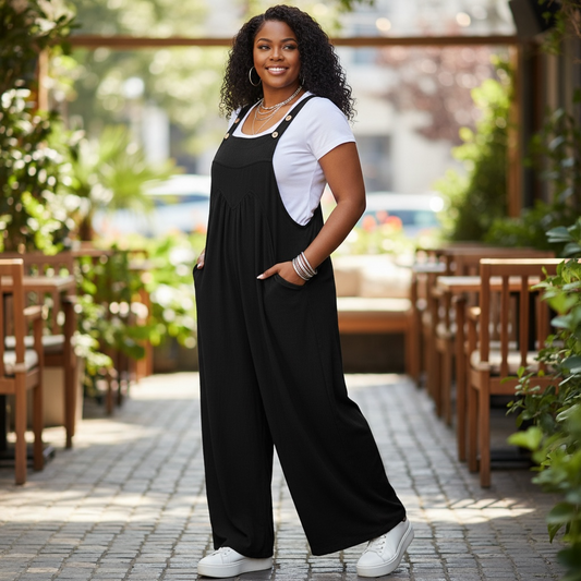 Lazy Day Overalls In Black