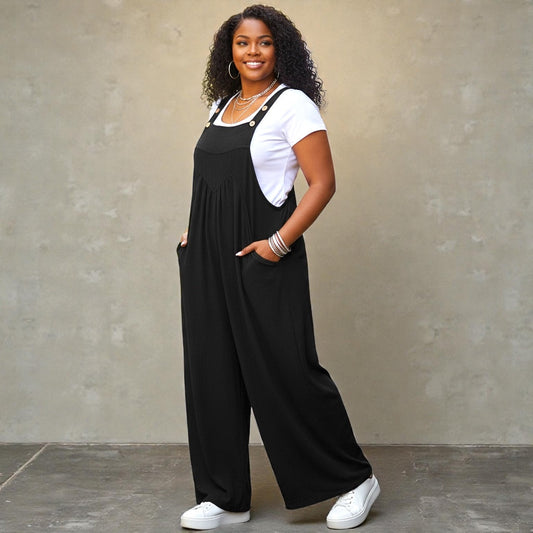 Lazy Day Overalls In Black