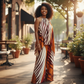 Chic Two-Piece Multicolored Pantsuit