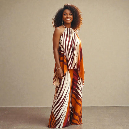 Chic Two-Piece Multicolored Pantsuit