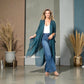 Deep Teal Flow Kimono