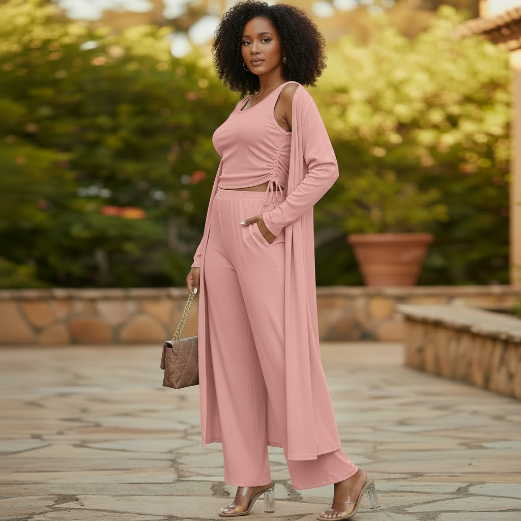 Ribbed Lounge 3 Piece Set