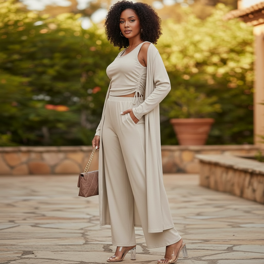 Ribbed Lounge 3 Piece Set