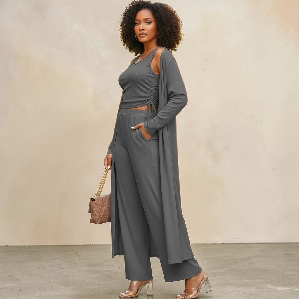 Ribbed Lounge 3 Piece Set