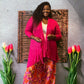 Tie Waist Magenta Cardigan