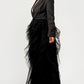 Black Side Tulle Detail Dress Jacket