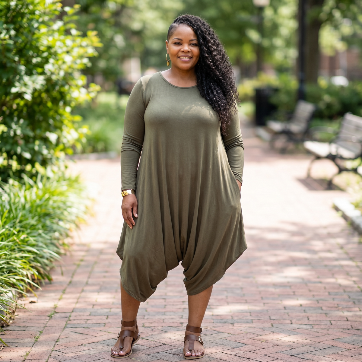 Harem Long Sleeve Jumpsuits