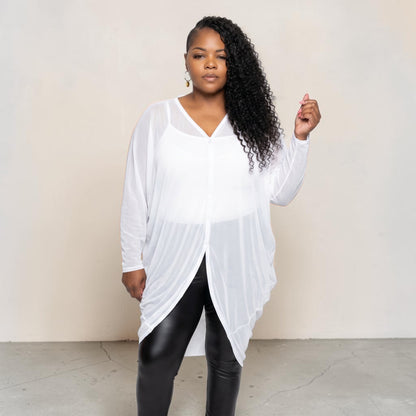 White Mesh Tunic / Cover up