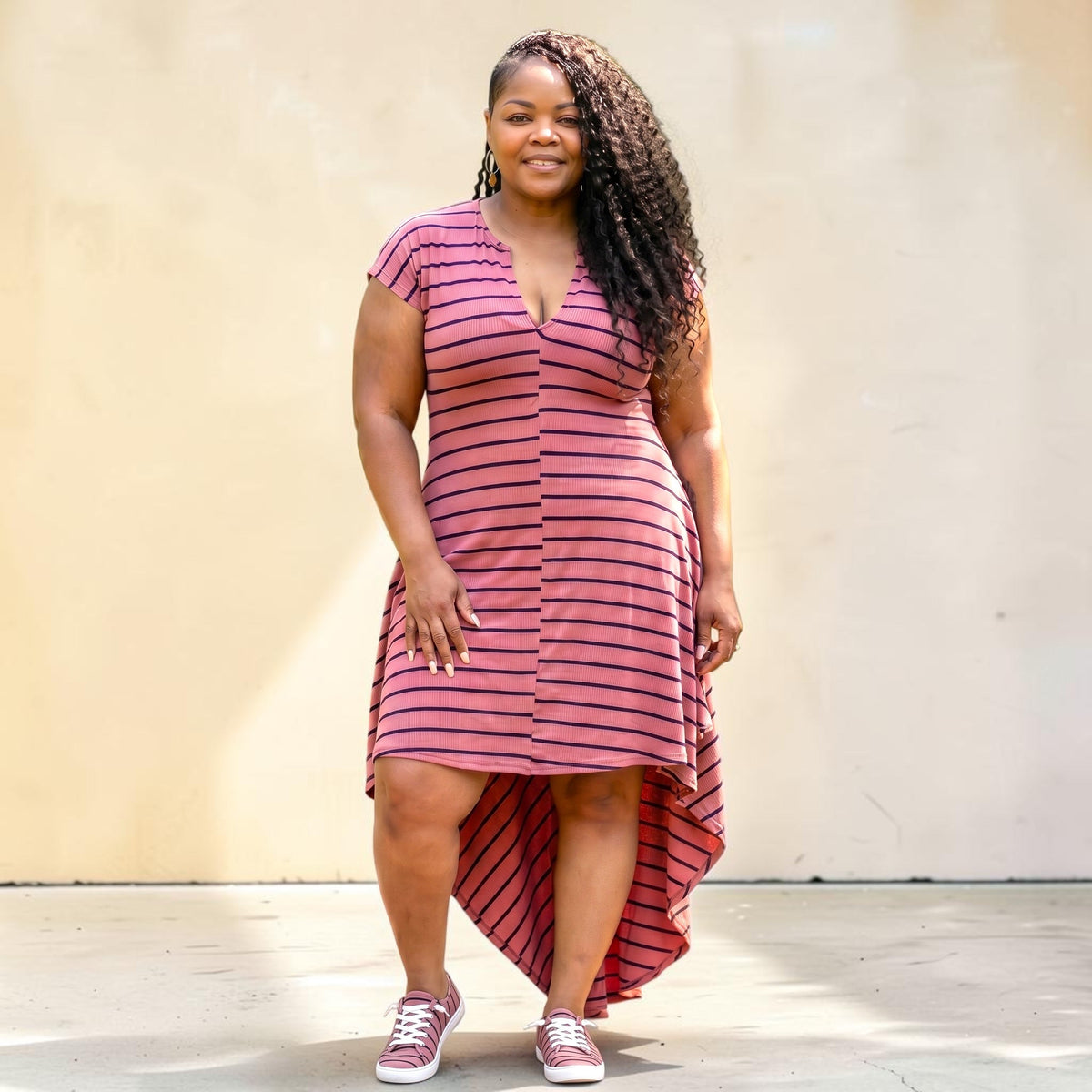 Ribbed Hi Low Maxi Dress