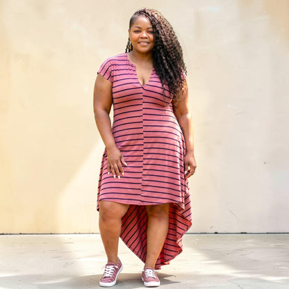 Ribbed Hi Low Maxi Dress