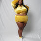 “Bubba Sparx” Mustard Hoodie And Shorts Set