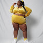 “Bubba Sparx” Mustard Hoodie And Shorts Set