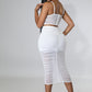 Meshy Days Ruched High Waisted Skirt Set
