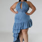 SHIMMY COCO | DENIM RUFFLE DRESS