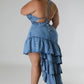 SHIMMY COCO | DENIM RUFFLE DRESS