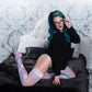 Gilly: Rainbow Tie Dye Thigh-Highs
