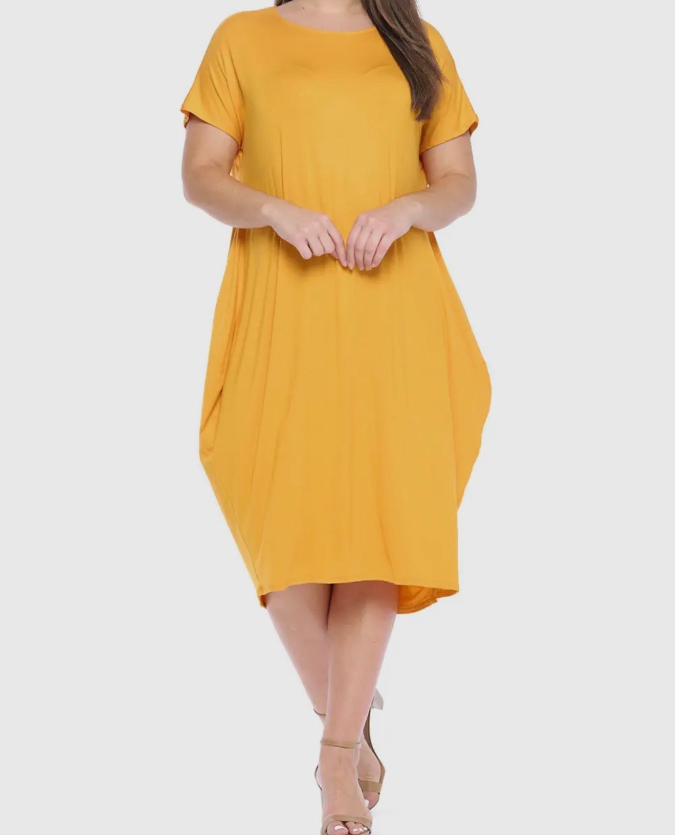 Cocoon Maxi Dress with Dolman Sleeves