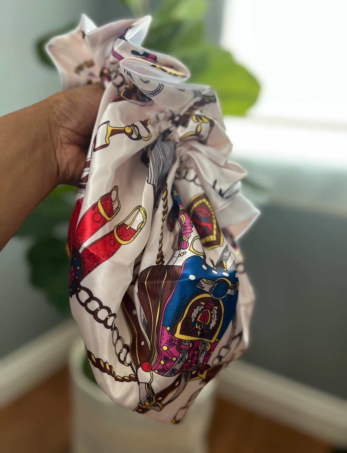 Pretty Blue All Satin Bonnet