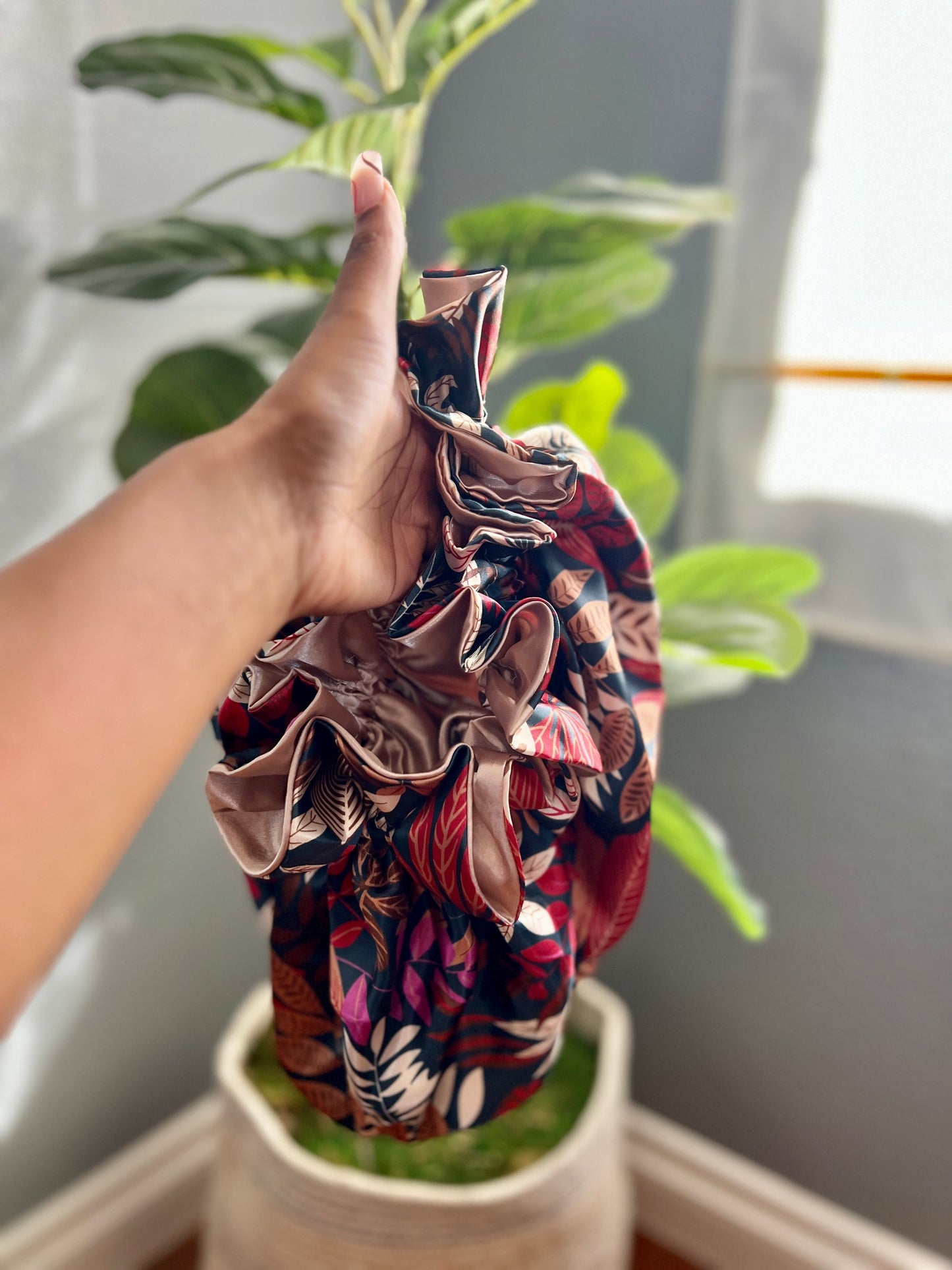 Pretty Blue All Satin Bonnet