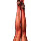 Monica: You'll be Feeling Hot Hot Hot! Red Sheer with Black Seam, Cuban Heel Thigh Highs