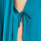 Kimono Viscose Long Robe in Teal with pockets and headband