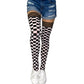 Game Day! - Black & White Thigh-Highs