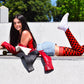 Game Day! - Red & Black Thigh-Highs