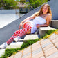 Game Day! - Red & White Thigh-Highs