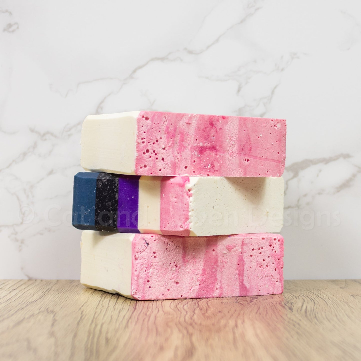 Non-Newtonian (genderfluid pride flag) soap