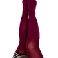 Heather: Cabernet Opaque Thigh Highs