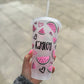 Watermelon Summer Personalised Name Tumbler Venti Cold Cup 24oz - With Straw