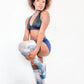 MacKenzie: Black and White Tie Dye Thigh Highs