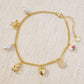 Bear & Bow Charm Anklet – Playful Gold Chain with Heartfelt Details