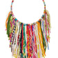 Fringe Curled Ribbon Necklace