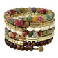 Stretch Multi Color Multi Strand Beaded Bracelet