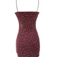 Widow Mini Dress Burgundy