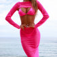 Alyssa: Mesh Outfit in Neon Pink