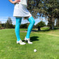Par 4 - Teal Argyle Thigh Highs