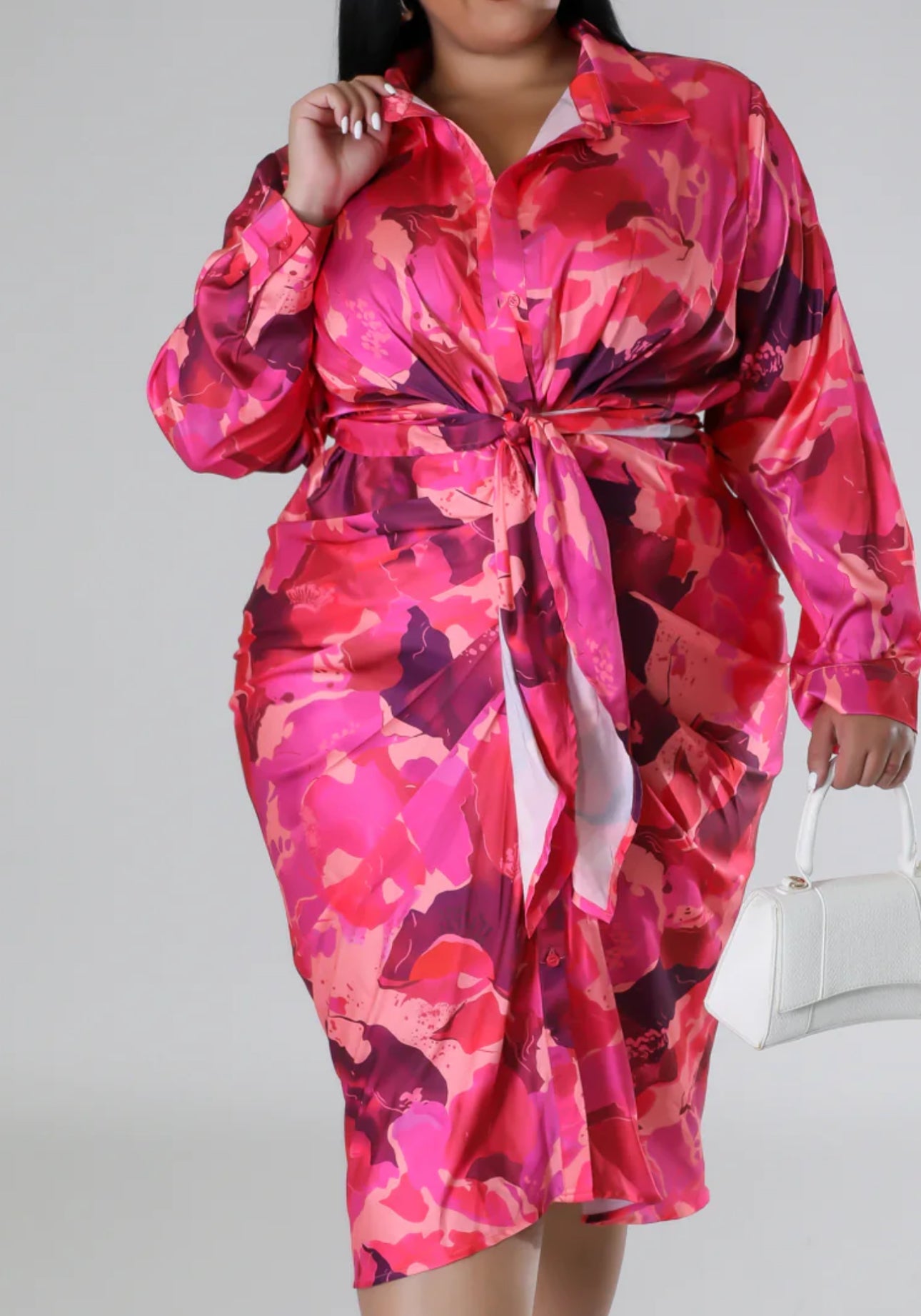 Elegant in Pink Ruched Dress