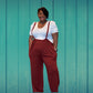 Boho Chic Wide Leg Suspender Pants