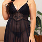 Sexy Lingerie Dress Lace Babydoll Lingerie V-Neck Strap Nightdress