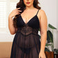 Sexy Lingerie Dress Lace Babydoll Lingerie V-Neck Strap Nightdress