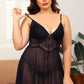 Sexy Lingerie Dress Lace Babydoll Lingerie V-Neck Strap Nightdress