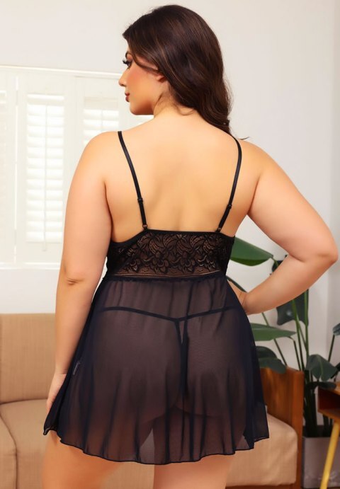 Sexy Lingerie Dress Lace Babydoll Lingerie V-Neck Strap Nightdress