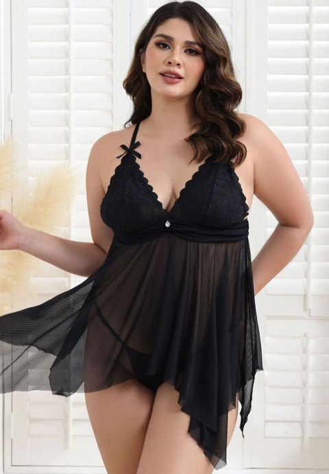 Lace V Neck Babydoll Strap Chemise Sleepwear Nightie