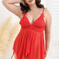 Women Plus Size Lingerie Lace Babydoll Mesh Nightgown Chemise Boudoir Nighty Sleepwear