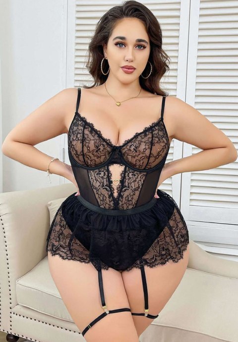 Plus Size Elegant Lace Sexy Teddy