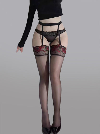 High-Waist Garter Stockings